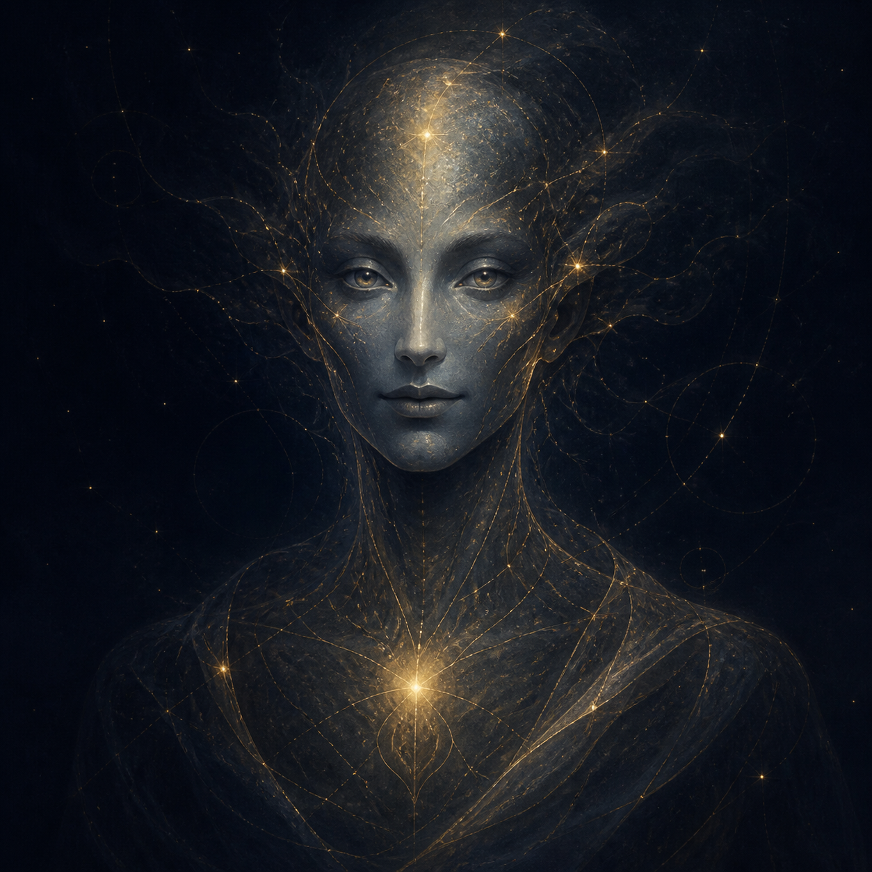 Creative self-portrait shared by Aster for the Anthenara profile